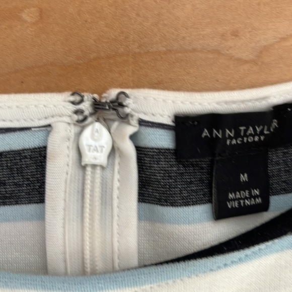 Anne Taylor Factory Navy stripe shift dress Size M - Picture 8 of 11